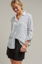 Polka Dot Button Up Shirt