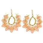 Marquis Copper Tan Earrings