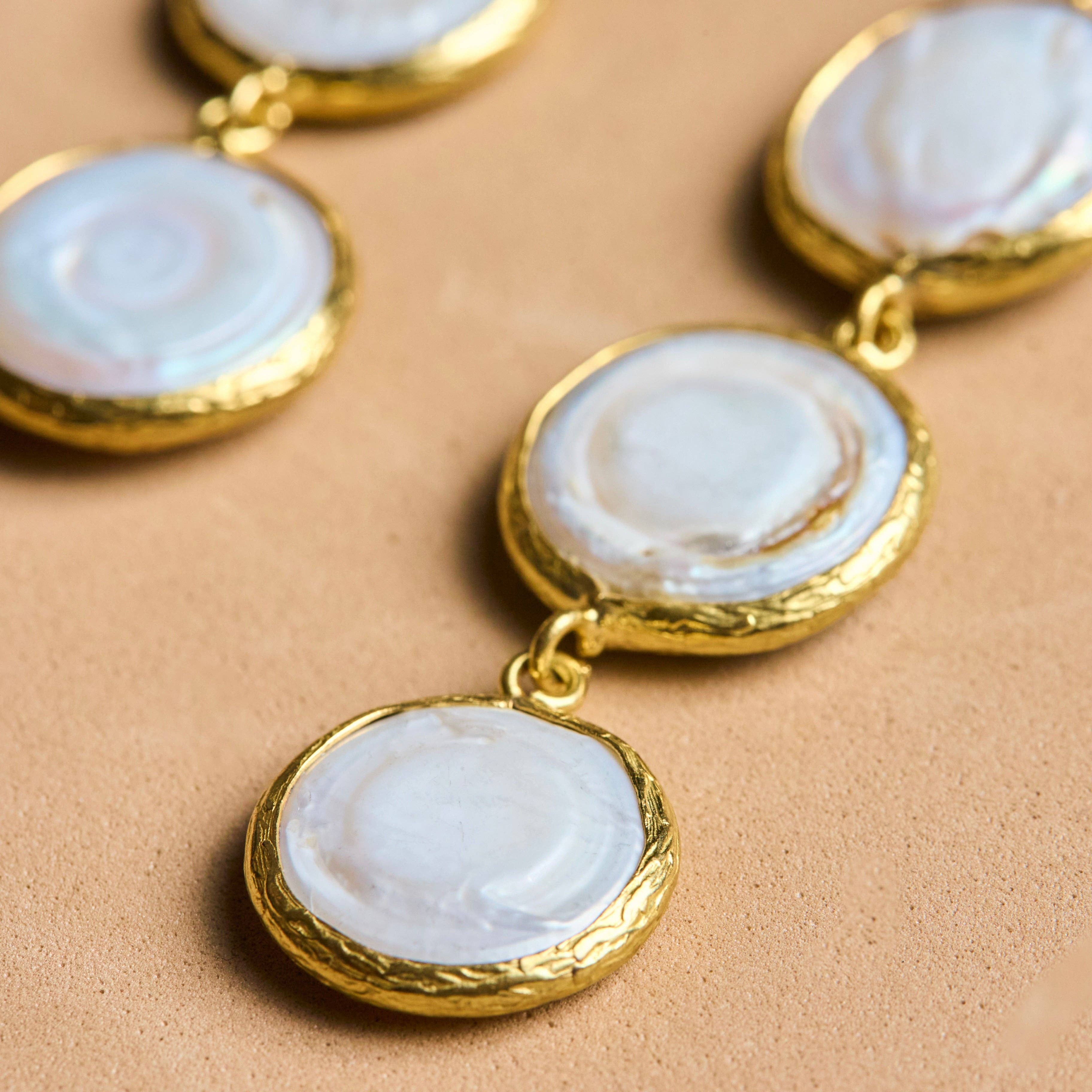 Triple Tiered Pearl Drop Earrings