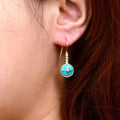 Celestial Turquoise and Gold Drop Earrings