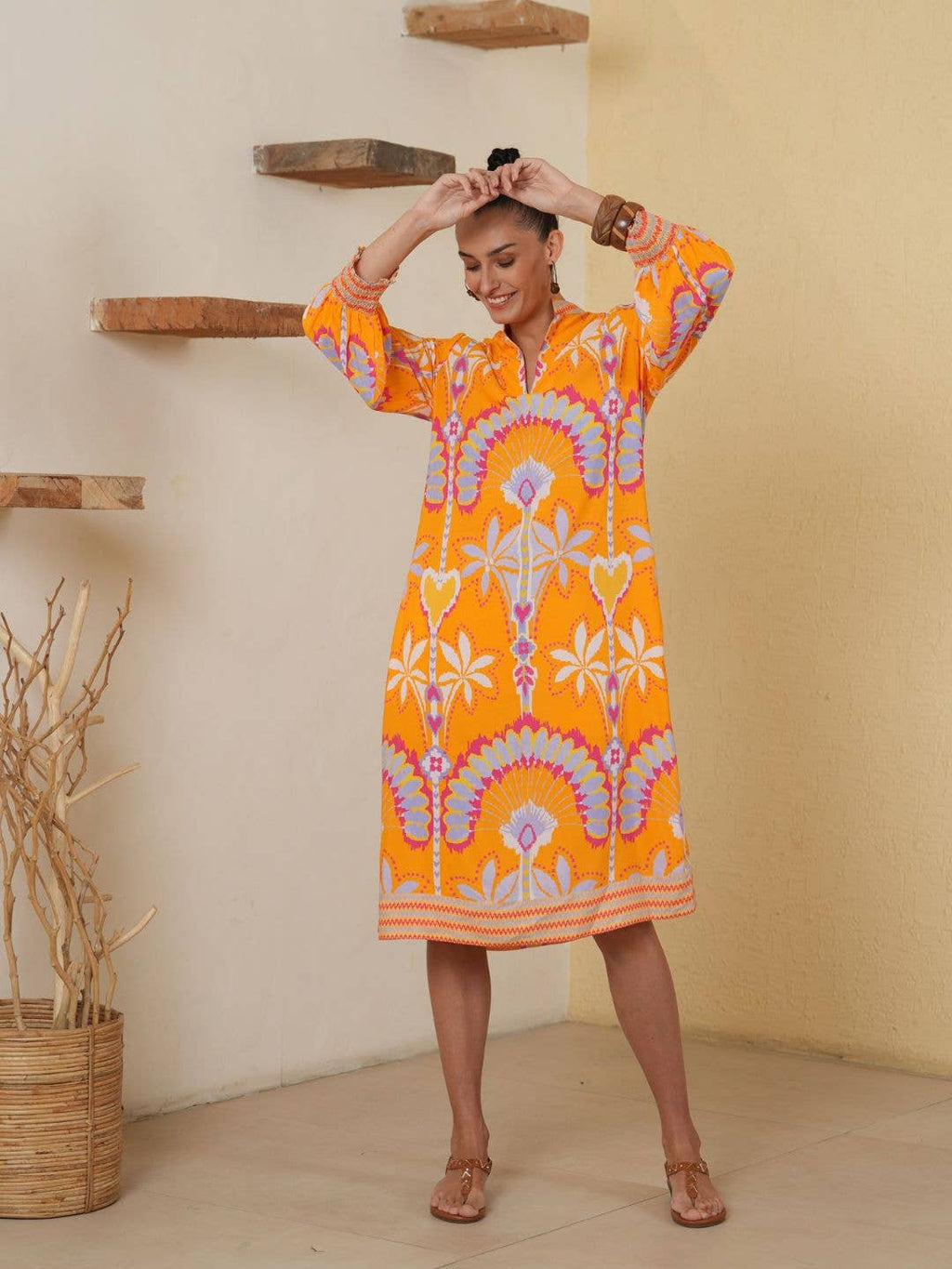 Whimsical Tangerine Dress