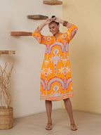 Whimsical Tangerine Dress