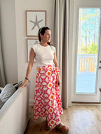 Watermelon Maxi Wrap Skirt