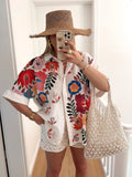 Oversized Floral Print Shirt