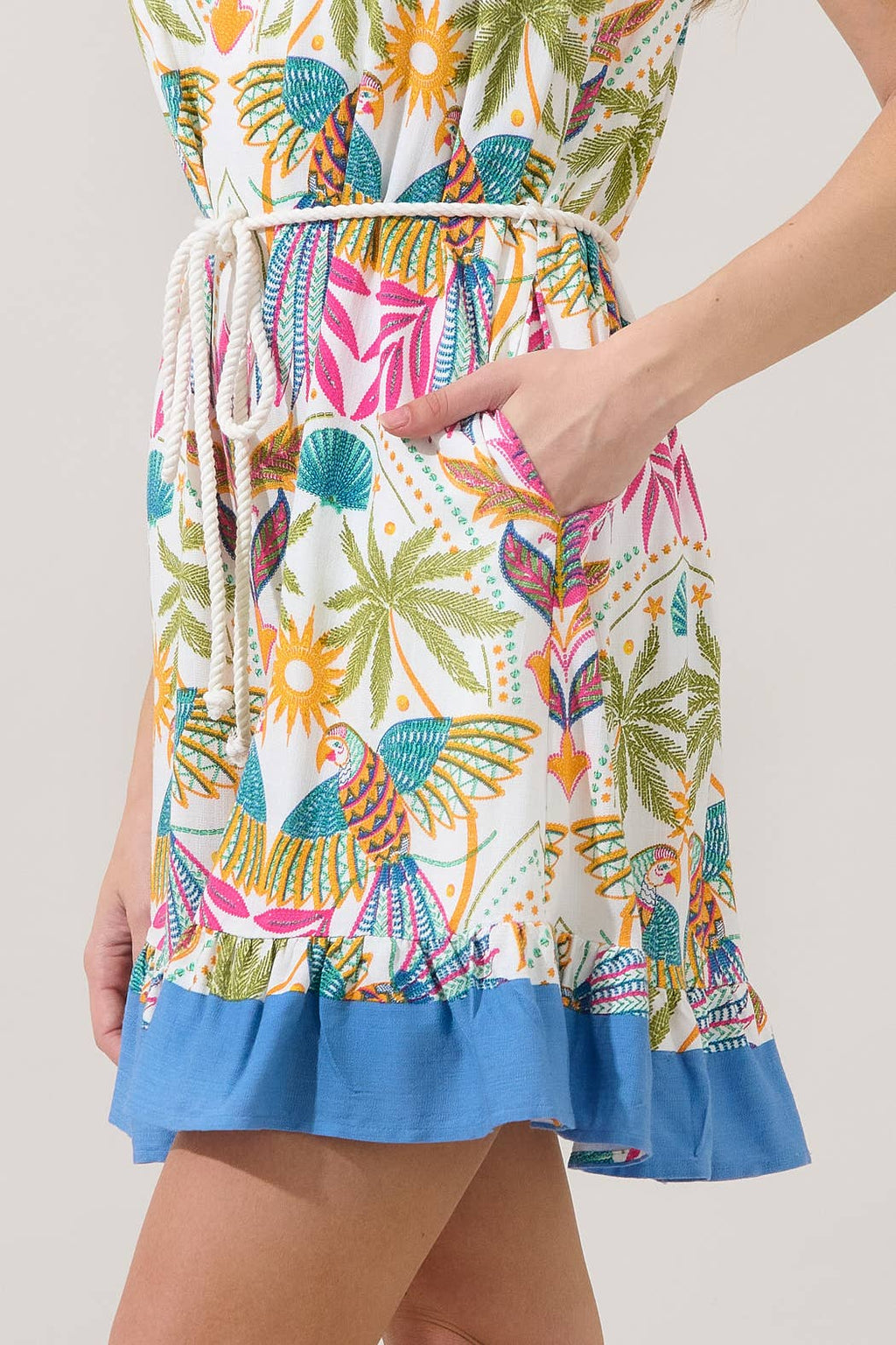 Malena Halter Ruffle Dress
