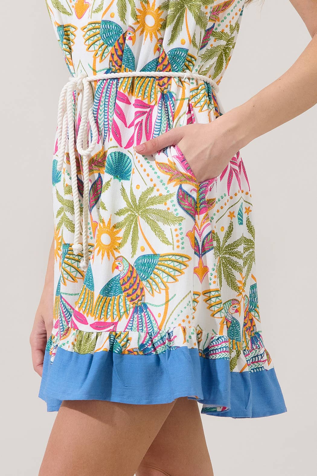 Malena Halter Ruffle Dress