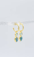 Turquoise and Topaz Dangle Earrings