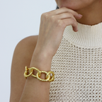 Oversize 24K Gold Plated Link Bracelet