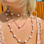 Leather & Pearl Wrap Necklace or Bracelet