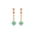 Rainbow Pastel Chain Dangle Earrings