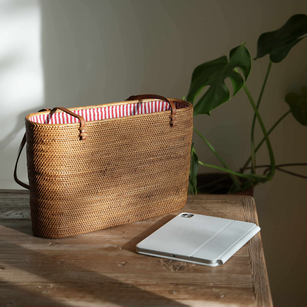 Bali Rattan Tote Bag