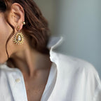 Fire Pearl Statement Earrings