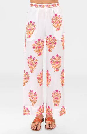 Pink and Orange Floral Pants