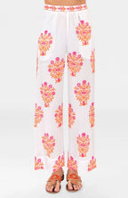 Pink and Orange Floral Pants