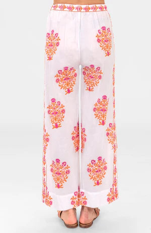 Pink and Orange Floral Pants