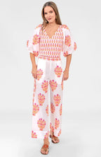 Pink and Orange Floral Pants