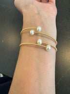 Freshwater Pearl & Copper Bangles