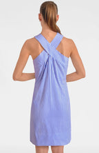 Crisscross Pinstripe Dress