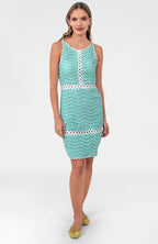 Rikki Turquoise Eyelet & Ric Rac Dress