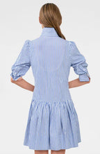 So Sweet Striped Periwinkle Dress